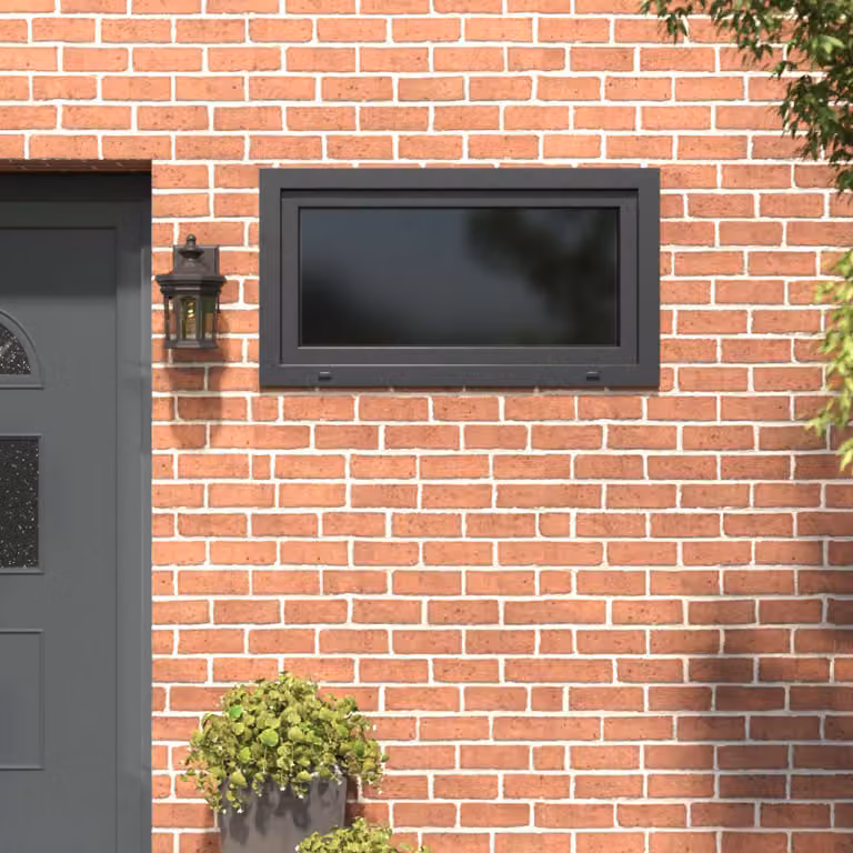Finestra per seminterrato a battente vidaXL in plastica, Colore: Bianco