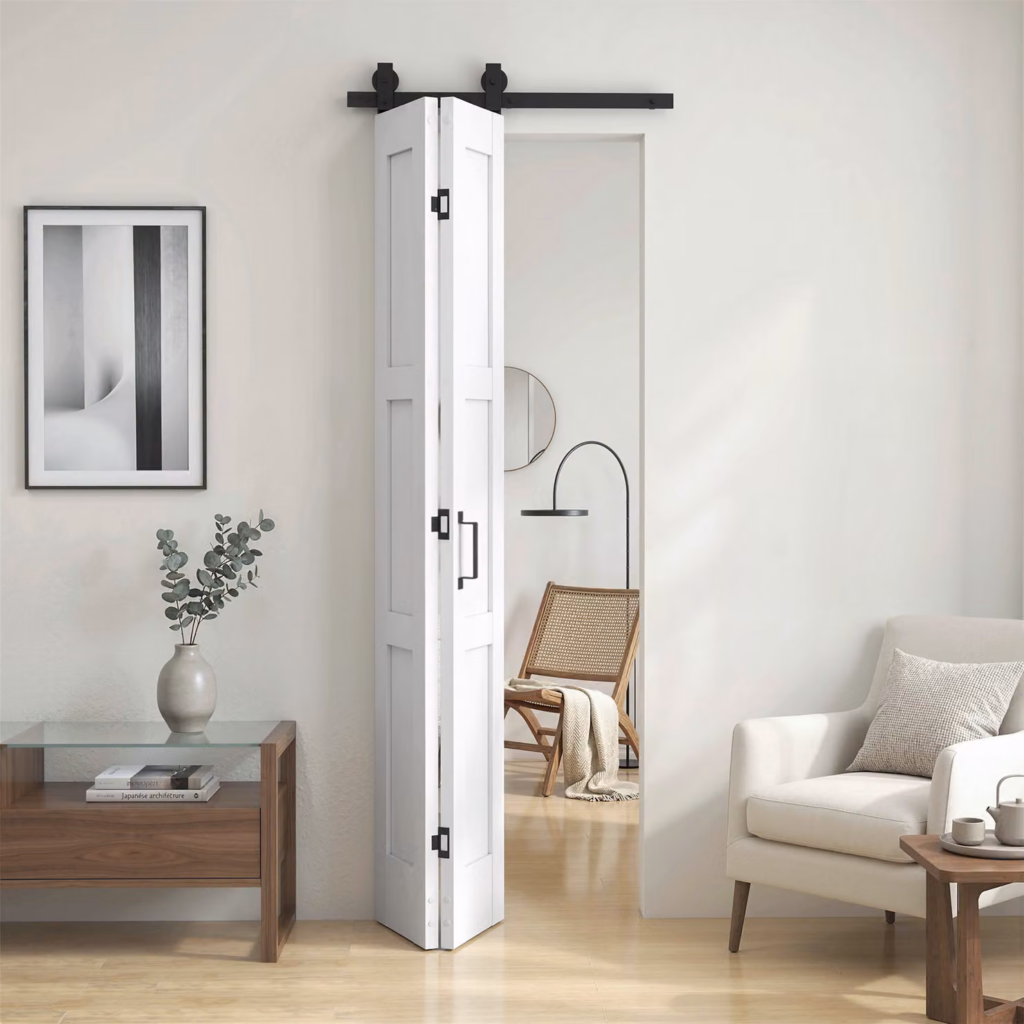 Armadio HOMCOM in stile rustico bianco effetto legno L: 71 cm, H: 213 cm – 2