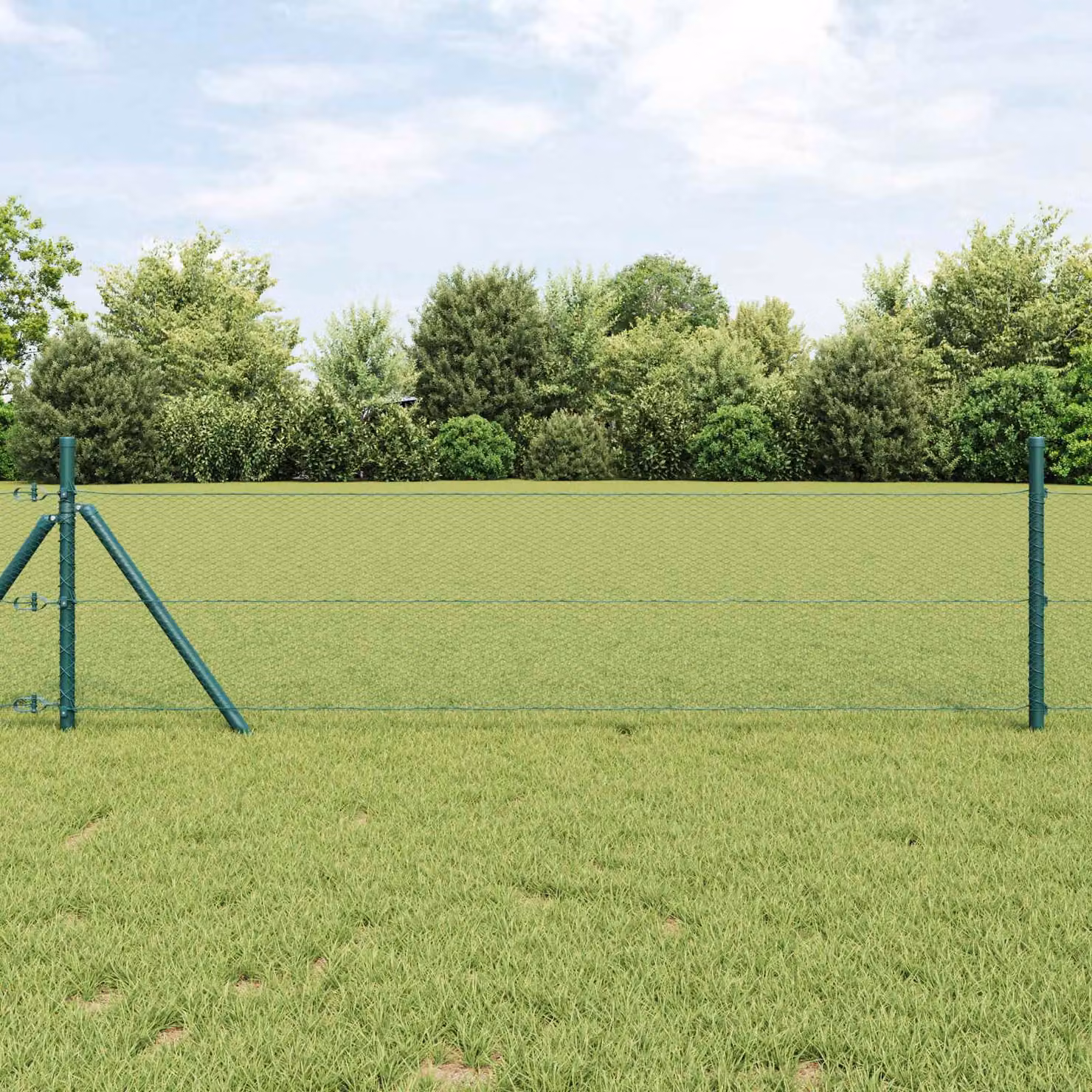 Recinzione Esagonale vidaXL in PVC Verde, L: 10 m, H: 1,2 m