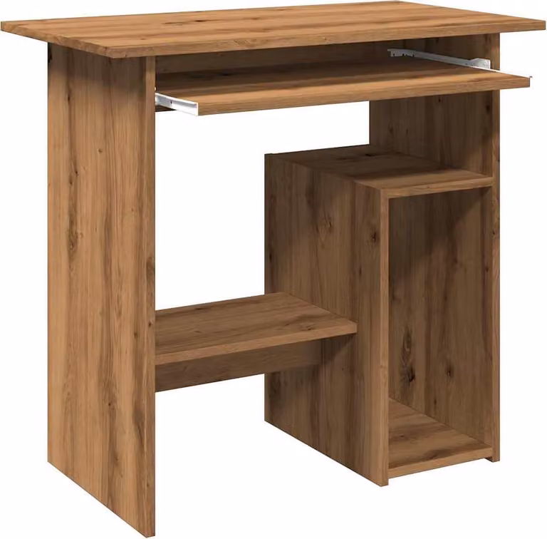 Scrivania Rovere Artigianale 80x45x74 cm in Legno Multistrato