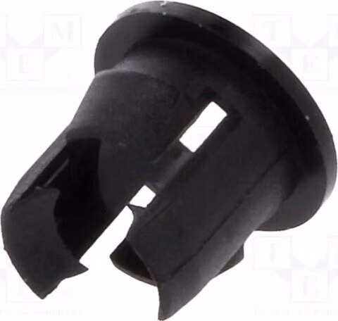 10 pezzi per LED, materiale UL94V-2, monopezzo, colore nero, dimensioni 5mm, lunghezza: 6,9mm, attacchi FIX-LED5-5