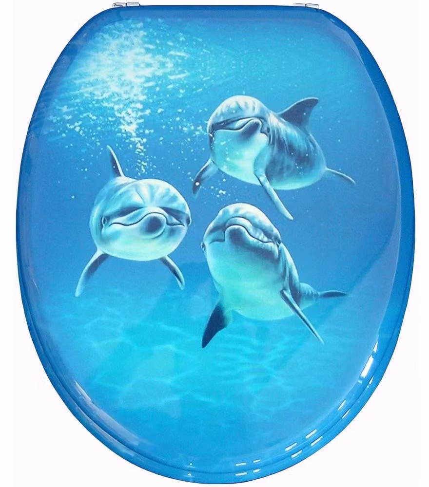 adob, sedile copri-wc in duroplast, modello delfini, 87345