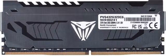 Modulo di memoria Patriot Viper Steel PVS432G320C6 DDR4 da 32 GB, 3200 MHz, Nero – 1