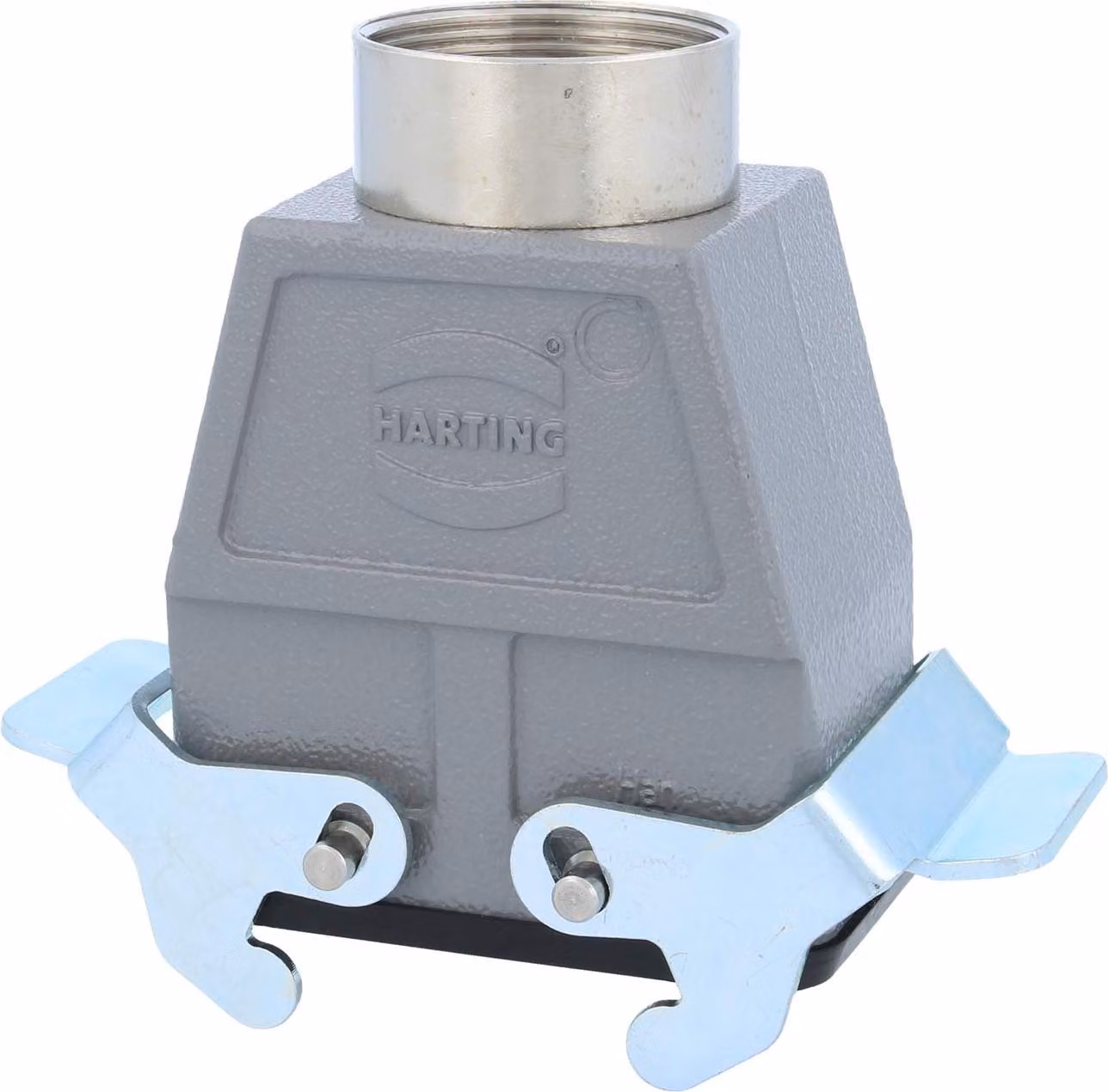 HARTING Han 10B Alloggiamento connettore alto, 1xPG29 uscita cavo diritta, con 2 staffe trasversali Vite di fissaggio PG29 Area di serraggio