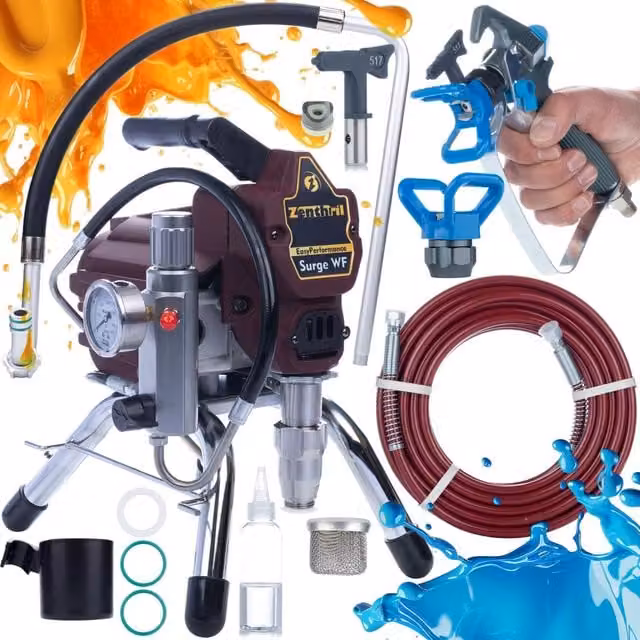Pompa Airless Zenthril Surge WF – 1800W 20MPa, 2L/min | Tecnologia EasyPerformance | Vernici a Base d'Acqua e Solvente