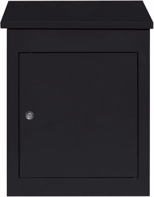 Cassetta postale intelligente MONSTER SHOP in acciaio nero con sistema a combinazione e protezione anti-pescaggio, L: 56,0 cm, P: 43,5 cm, H: 34,5 cm