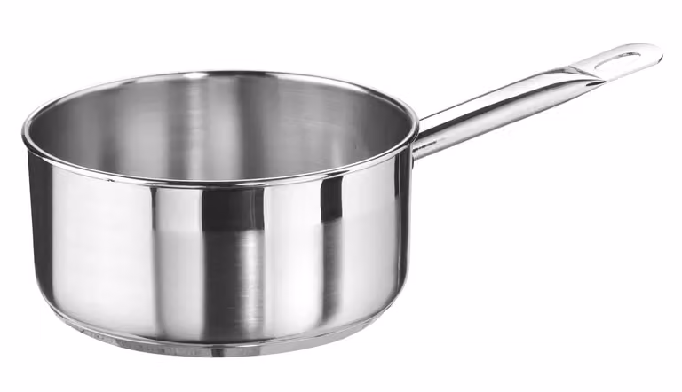 Casseruola fonda in acciaio per induzione con 1 manico modello Professional, diam. 18cm