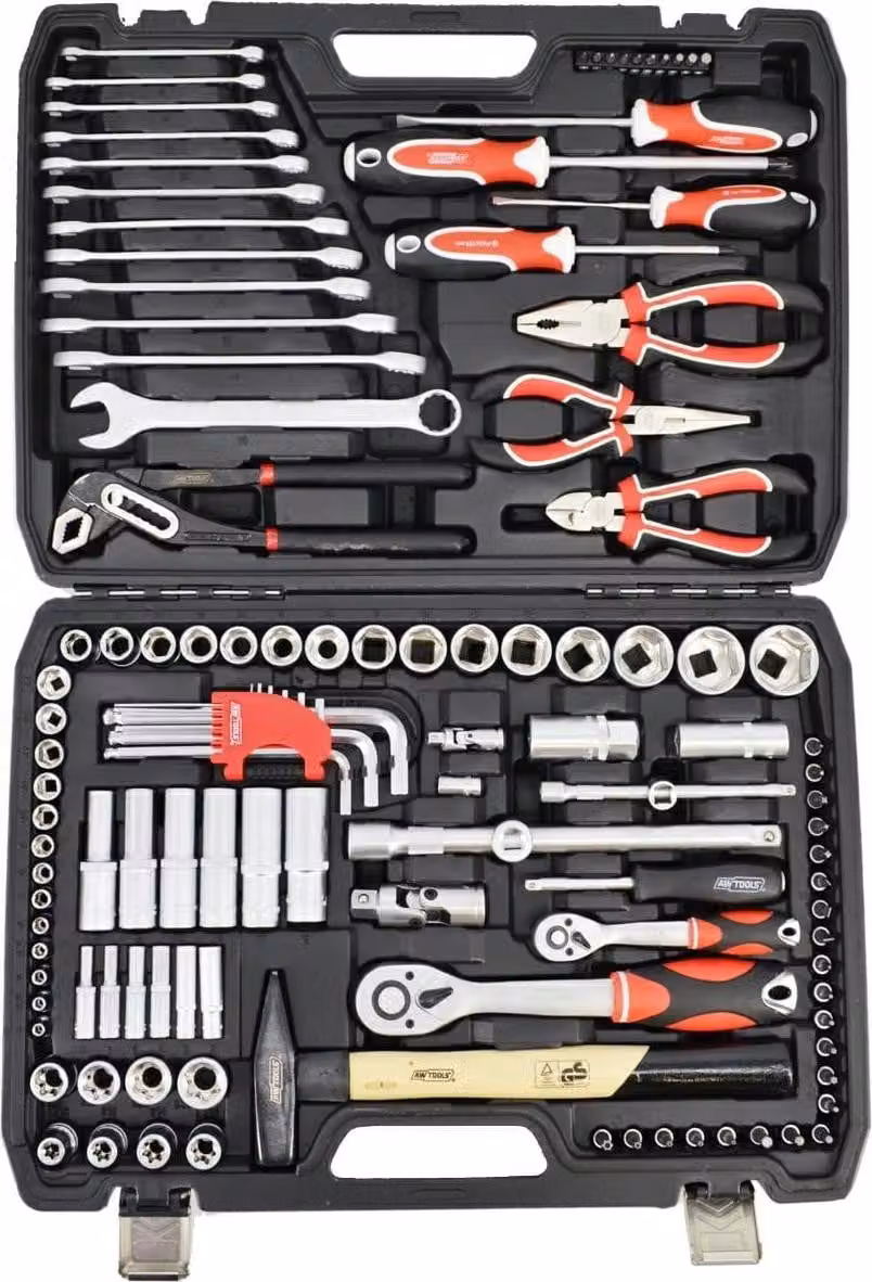Awtools zestaw kluczy 122el 1/2" / 1/4" linea nera