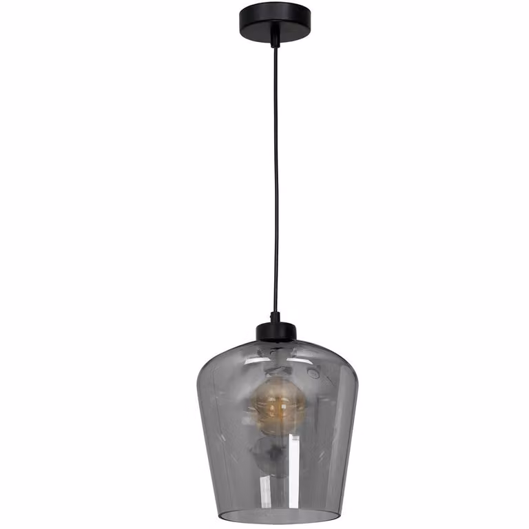 Lampadario SANTIAGO nero 1xE27x60W in vetro, dimensioni: 100x60x18 cm, IP20, Milagro