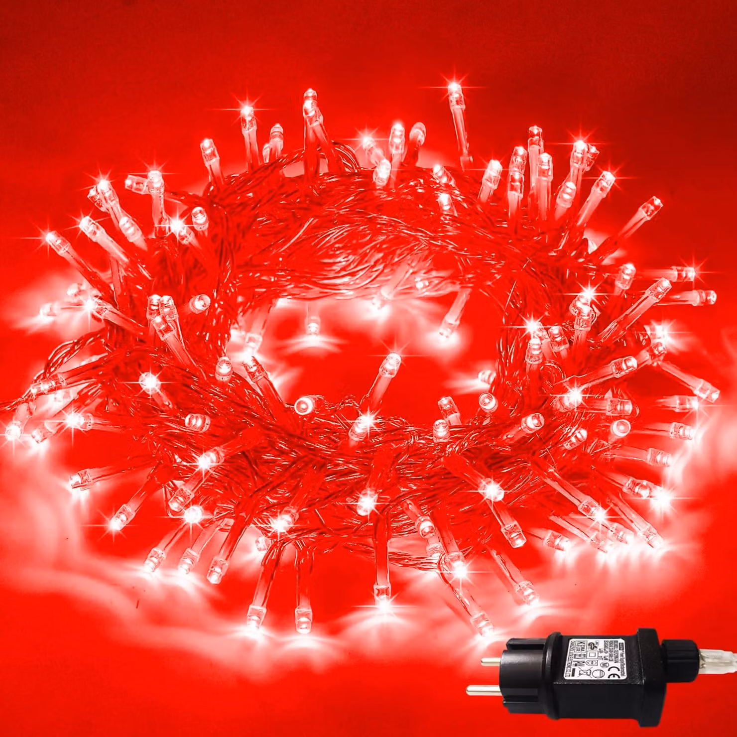 Catena luminosa a LED, 10 metri, 100 LED, 8 modalità, impermeabile