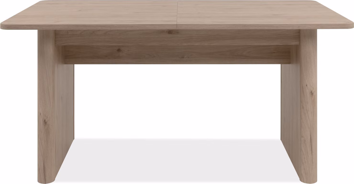Calicosy - Tavolo da pranzo allungabile da 160 a 200 cm decorato in rovere artigianale e nero - OMI