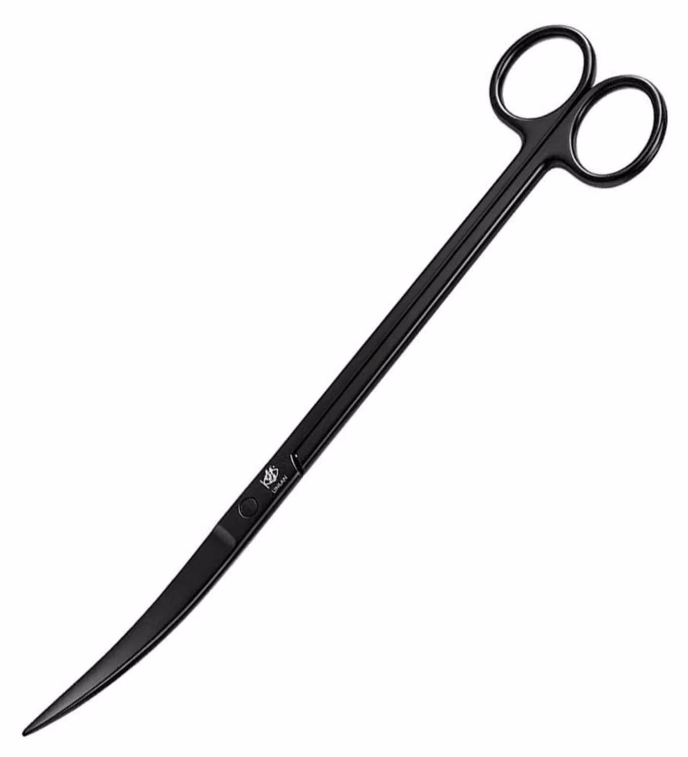 Forbice per acquario, curva, 25 cm, acciaio inossidabile, nera