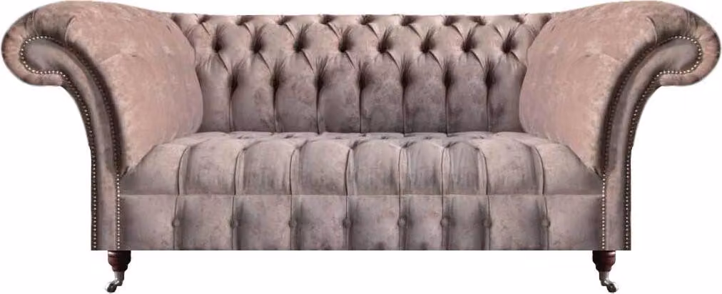 Wohnzimmer Chesterfield Sofa Dreisitzer Couch Grau Luxuriöse Moderne Möbel