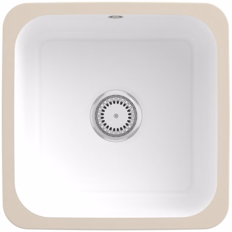 Lavello Villeroy&Boch, lavello da cucina Cisterna 50 White Alpine 445x445mm, larghezza base 50cm
