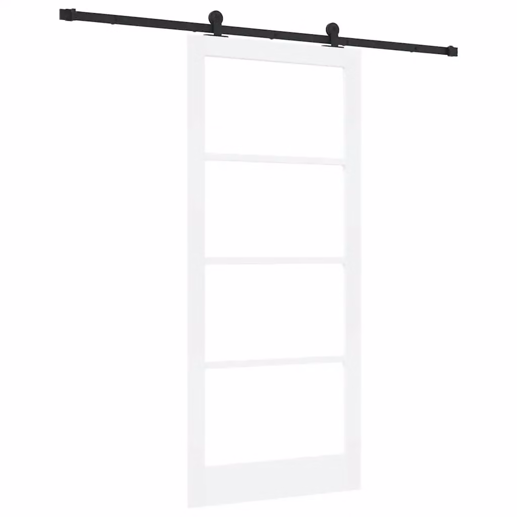 Porta scorrevole ORKDAL vidaXL in legno di pino e vetro, Bianco, L: 93 cm, H: 211 cm – 2