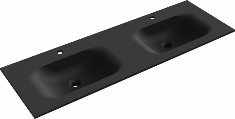 Mexen Vela lavello incassato doppio 141 x 46,5 cm, nero opaco - 25231471D