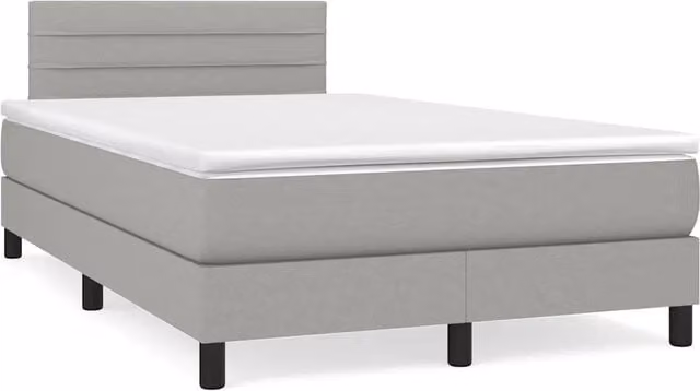 Letto Ibrido vidaXL con Struttura in Legno di Pino e Materasso Grigio e Bianco L/P/H: 120 x 200 x 88 cm