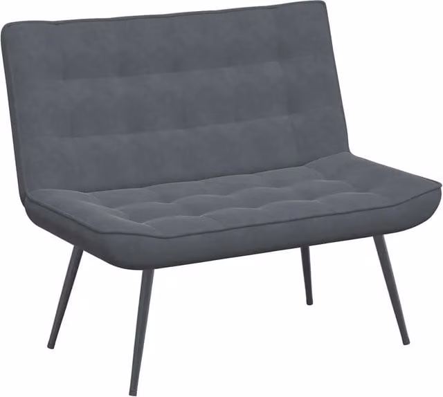 Panca in velluto grigio scuro DESIGN IN L/P/H: 110 x 74 x 84 cm