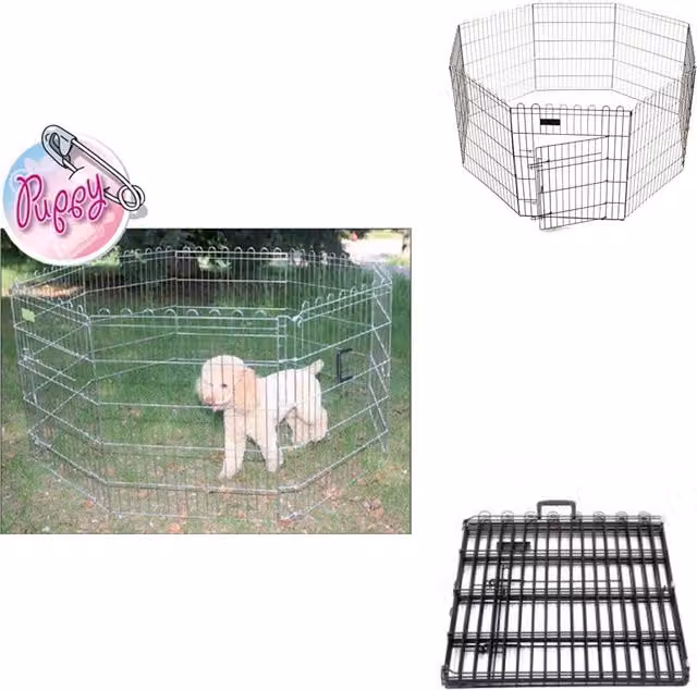 Recinto per cuccioli FUSS DOG in metallo, Diametro: 150 cm, Altezza: 76 cm
