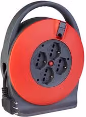 Avvolgicavo elettrico Scame Rosso e Nero 10m H05VV-F 3x1,5 mmq 4P SALVASPAZIO PP2742R – 1