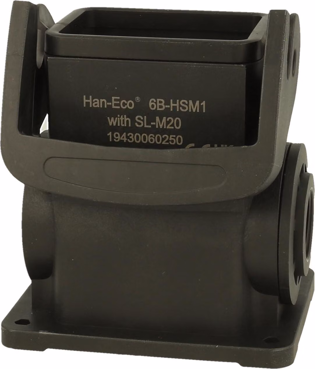 HARTING Han ECO 6B Alloggiamento base senza pressacavo, 1xM20 uscita cavo laterale, con 1 staffa longitudinale - 1 pezzo
