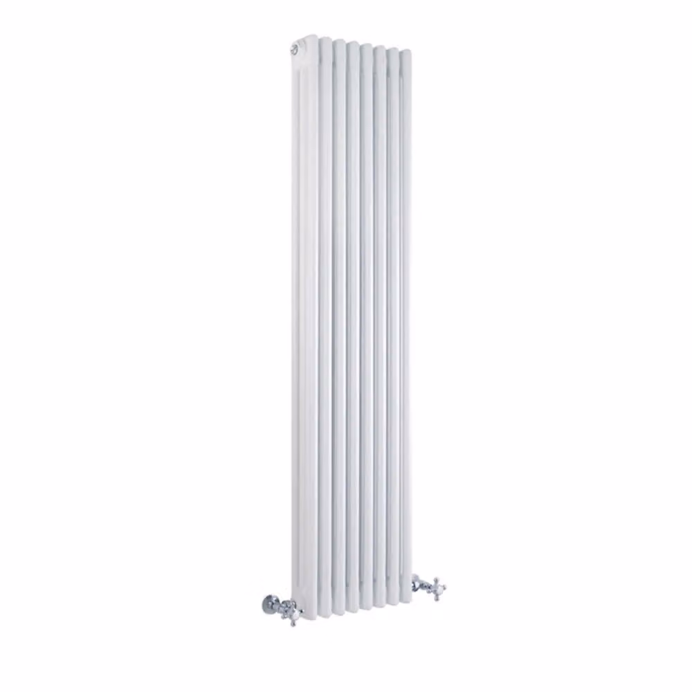 Radiatore Verticale Bianco in Stile Ghisa - 1500 x 380 x 100mm - 1080W - Regent