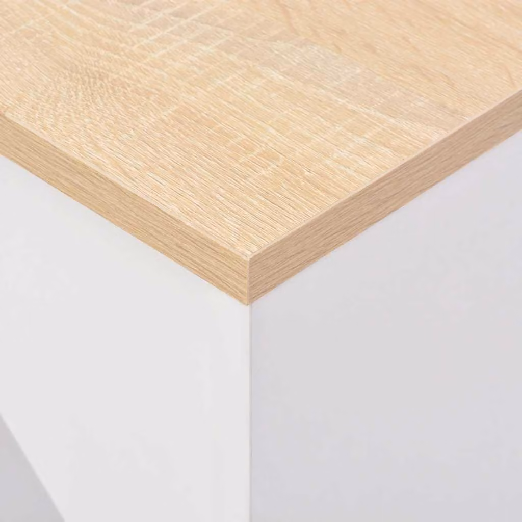 vidaXL Tavolo da bar con ripiano mobile Bianco 138 x 40 x 120 cm
