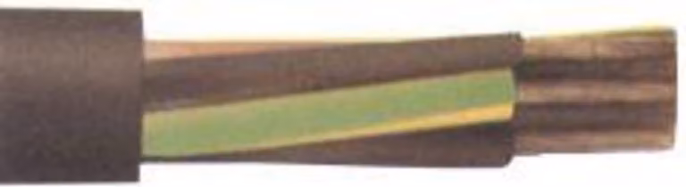 Tubo flessibile in gomma conduttore H07RN-F3x1,5 mm, anello da 2,50 m