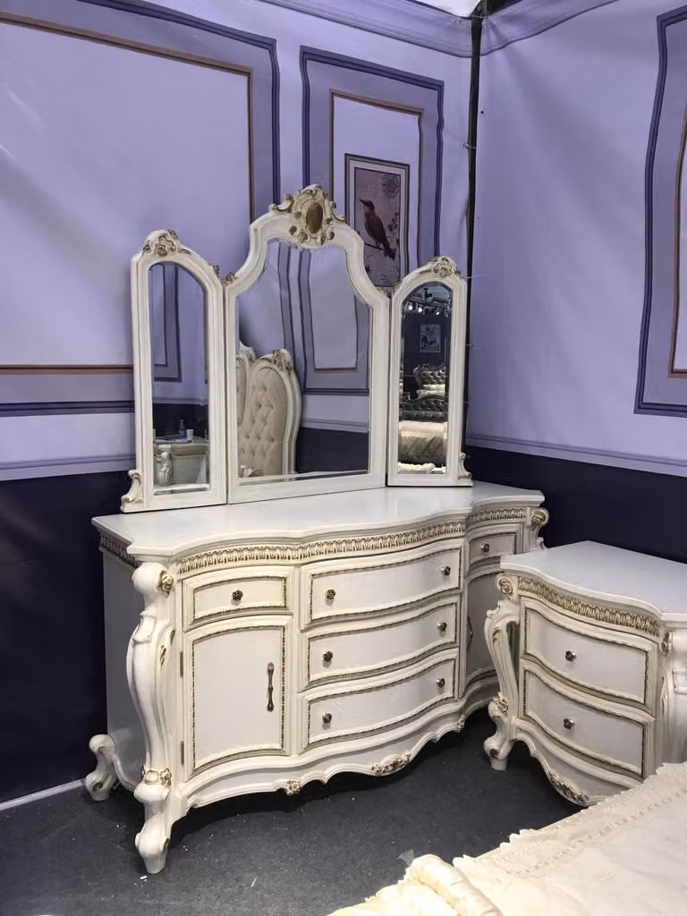Buffet Kommode Kommoden Schrank Barock Rokoko Spiegel Anrichte Konsole Holz