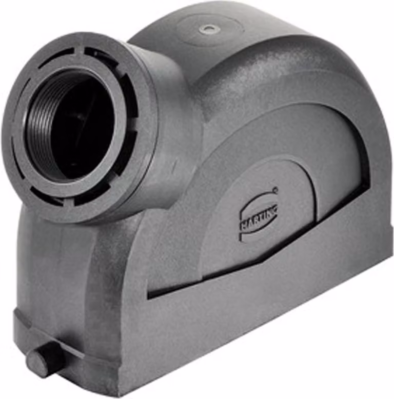 HARTING Han ECO 24B Custodia a manicotto senza pressacavo, 1 uscita cavo laterale M32, per 1 staffa (nella parte inferiore) - 1