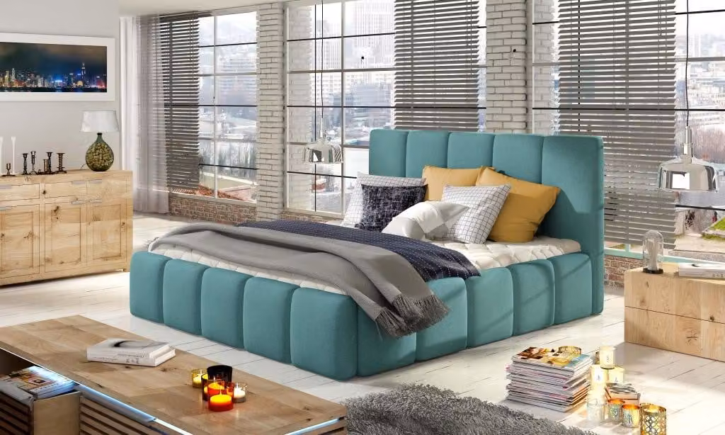 Polsterbett Betten Bett Polster Designer Hotel Doppel Luxus Design 180x200cm