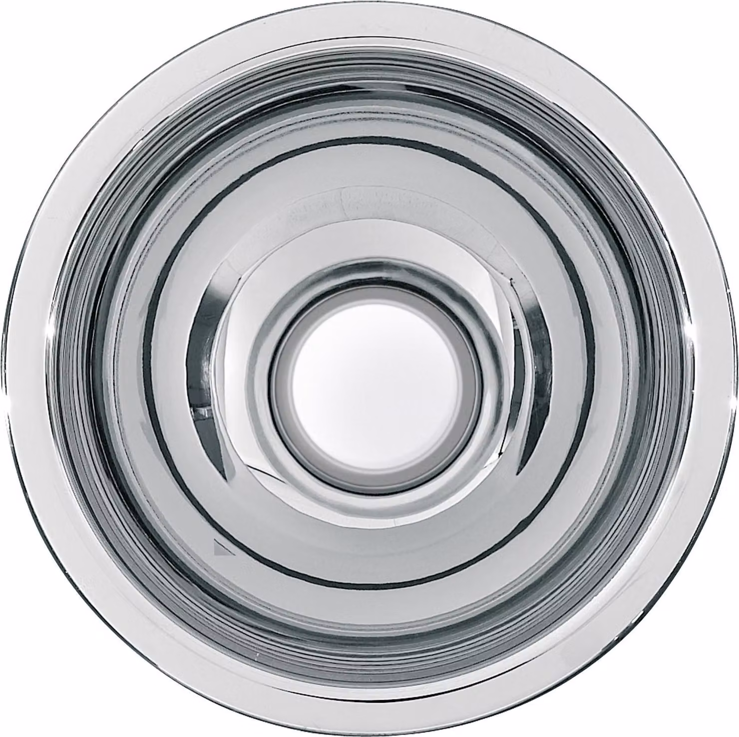 KWC AR lavabo rotondo, RONDO, acciaio inox, 233x107 mm, senza sfioratore, satinato