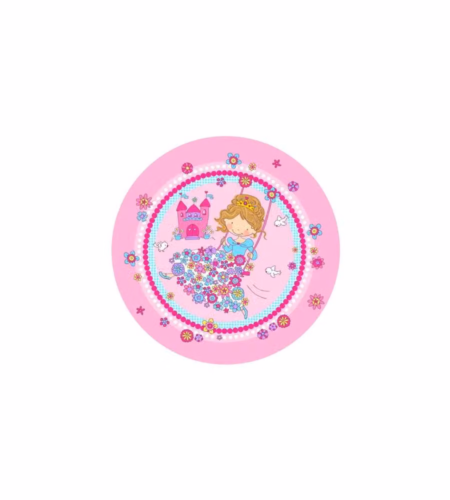 10 Piatti di carta rotondo Ø 23 cm "Princess Friends"
