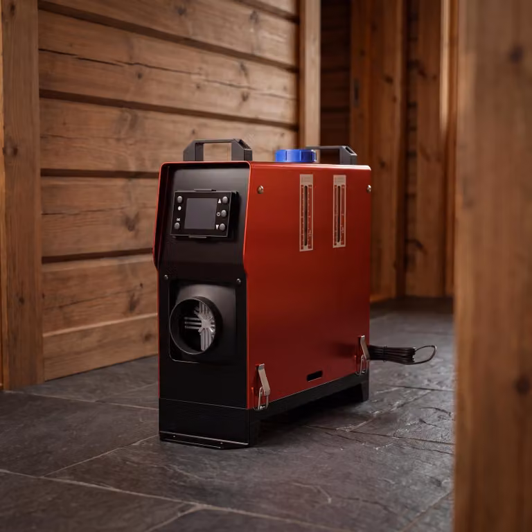 Stufa diesel da 8 kW - 12 V - con serbatoio carburante da 5 litri e corpo in alluminio - riscaldatore per auto