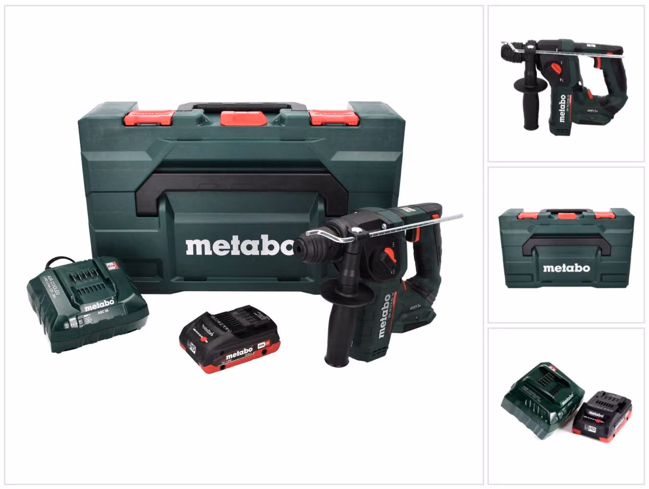 Metabo BH 18 LTX BL 16 Tassellatore a batteria 18 V 1.3 J SDS-plus Brushless + 1x Batteria 4,0 Ah + Caricabatterie + Valigetta MetaBOX