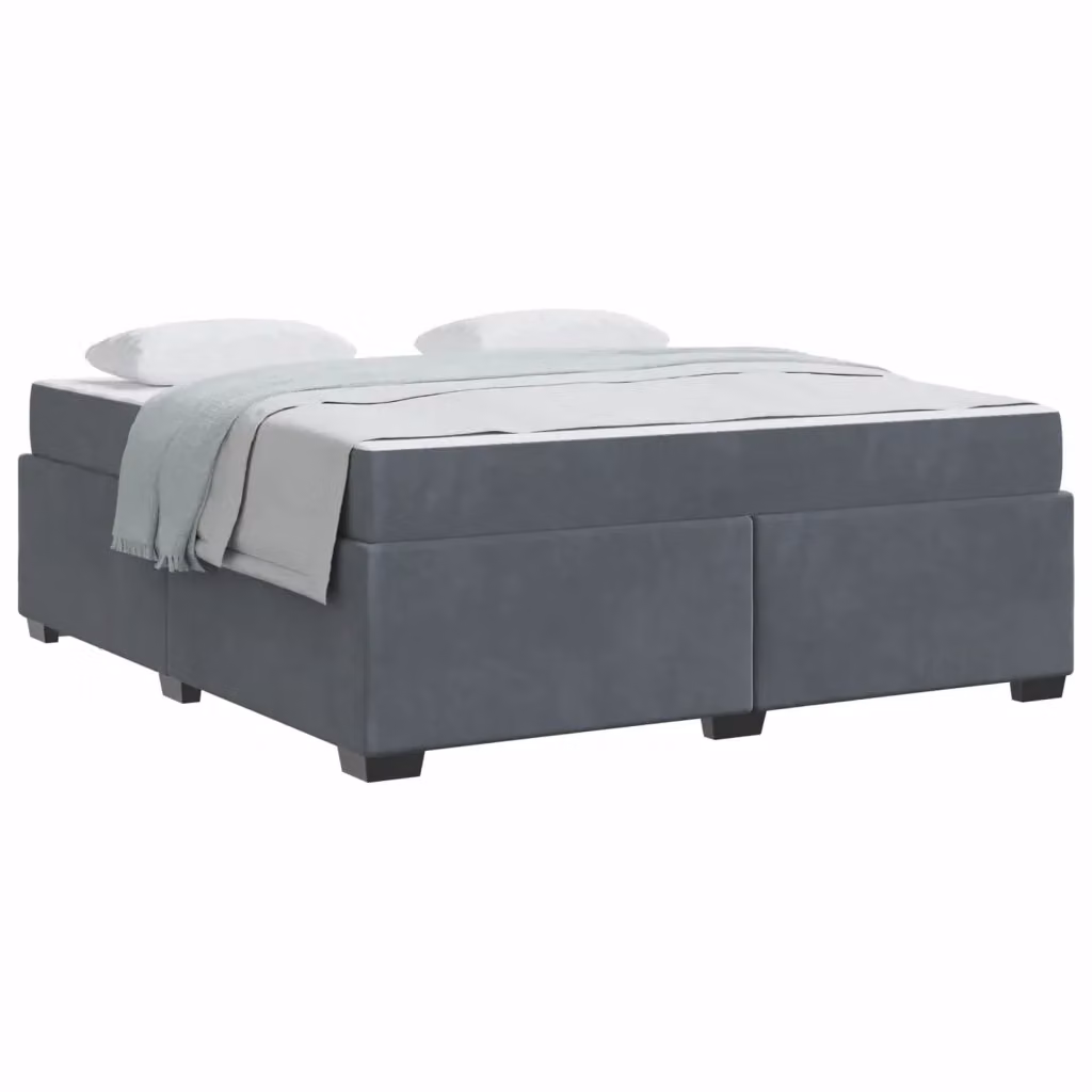 Struttura del letto moderna vidaXL in tessuto grigio con base in legno, L/P/H: 180 x 200 x 66 cm – 2