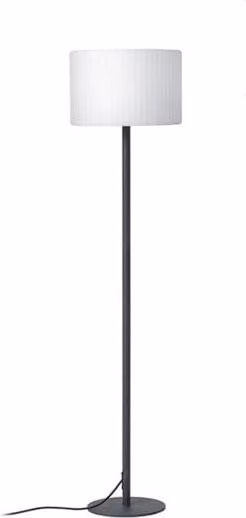Lampada da terra BOSANNA 150 grigio antracite in raso, ideale per giardino, con protezione IP65 e attacco E27 25W