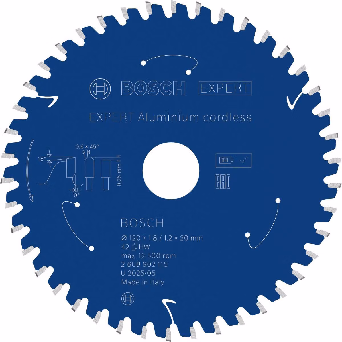 Lama circolare Bosch EXPERT per alluminio, 120x20 mm, Z42