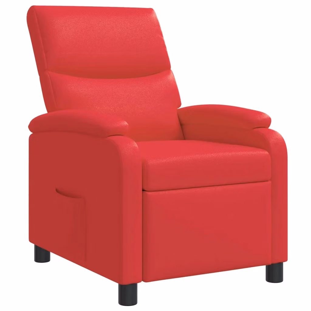 Divano Sedia-Poltrona reclinabile in similpelle rosso 590911 – 2