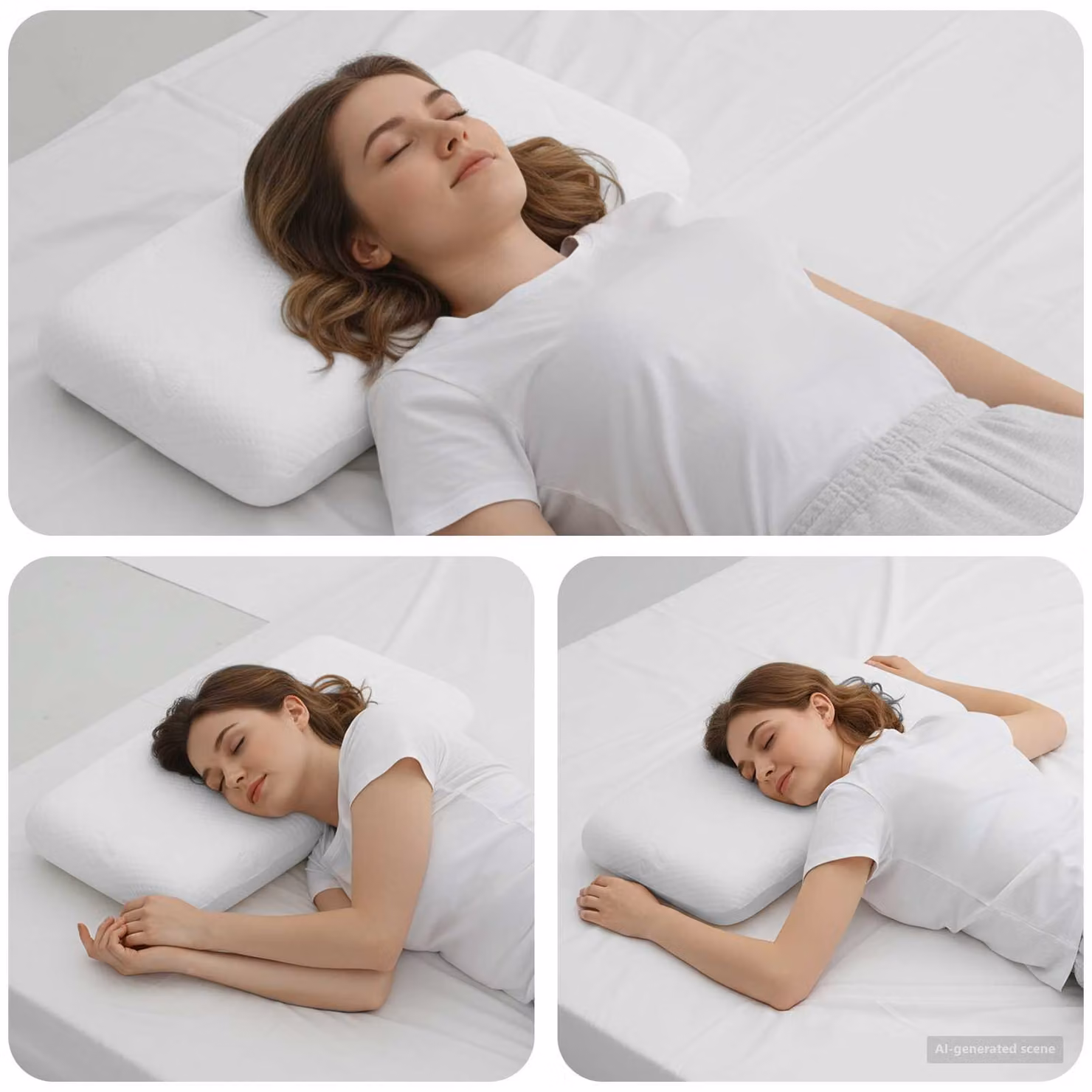 Cuscino da letto in memory foam vidaXL Bianco, L 70 cm x P 36 cm x H 8,5 cm, consistenza media e anallergico