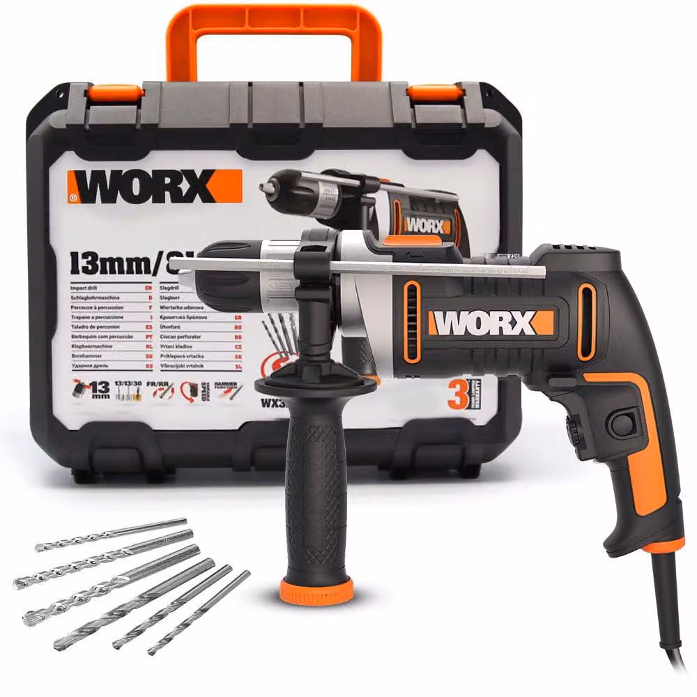 Trapano a percussione WORX 810W WX328, con custodia