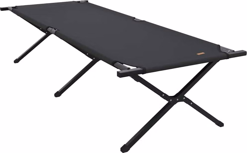 Letto da campeggio pieghevole Nero 210 x 80 x 46 cm