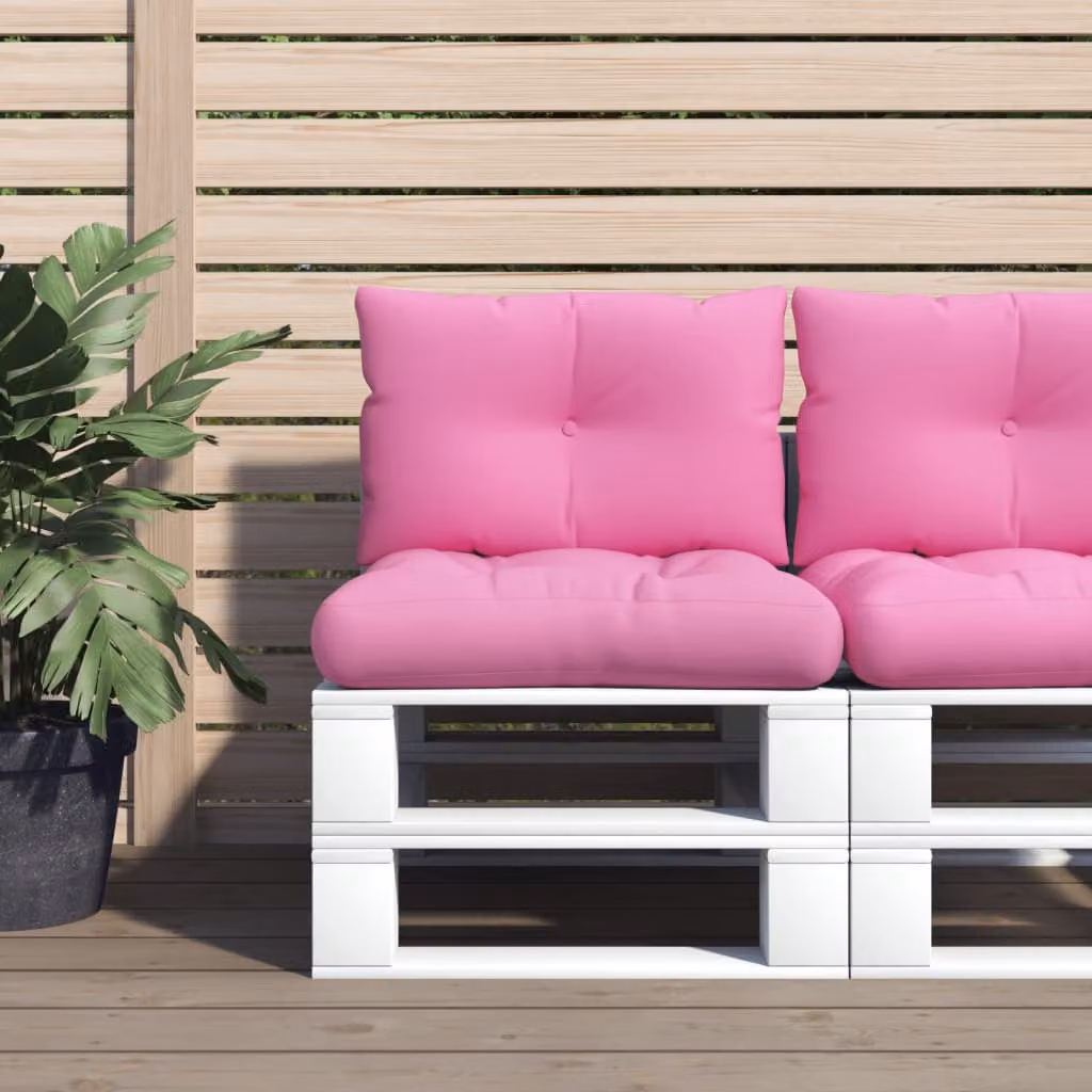 vidaXL Set di 2 Cuscini per Pallet Rosa in Poliestere Impermeabile e Traspirante