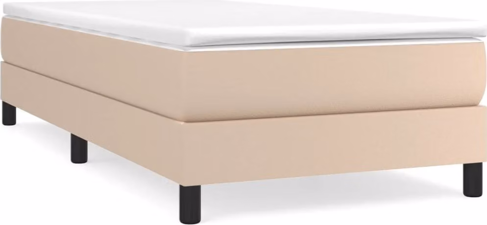 Struttura Letto a Rete a Molle Cappuccino 90x200 cm in Pelle finta