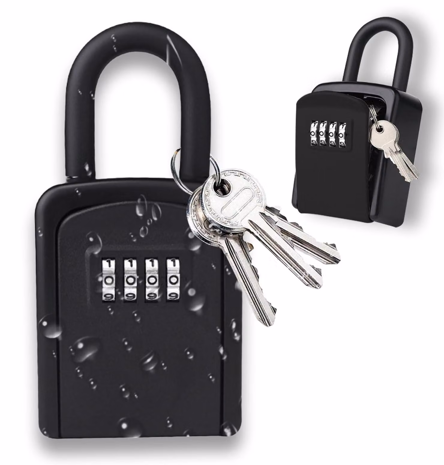 Cassaforte portatile per chiavi, con gancio, impermeabile e con combinazione numerica