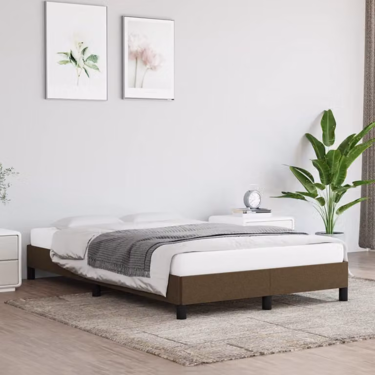 The Living Store rete marrone scuro 120x200 cm in tessuto