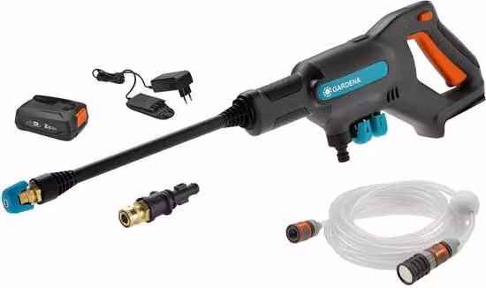 Idropulitrice a batteria AquaClean GARDENA, compresa batteria e caricabatterie