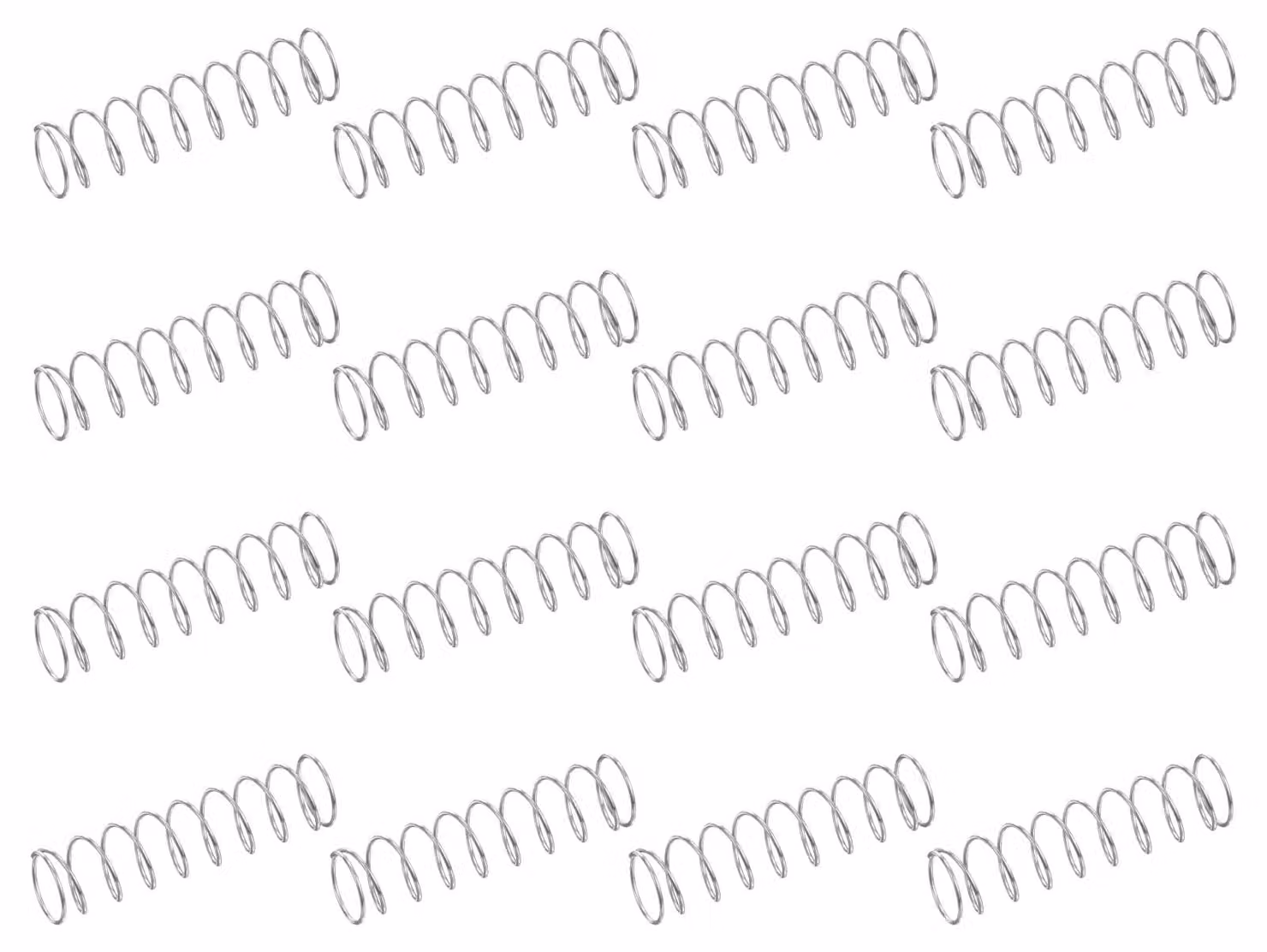 Molle a compression, 50 pezzi, dimensioni 0,4x7x25 mm, acciaio inossidabile 304