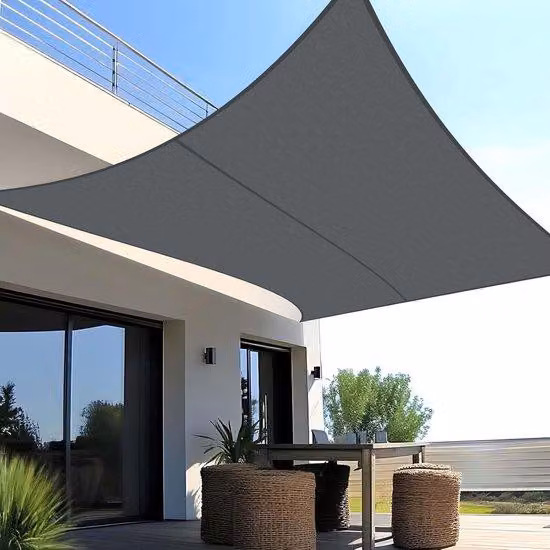 Ultiluxe telo ombreggiante - tenda privacy - tessuto rettangolare - 2 x 4 m - resistente ai raggi UV - traspirante - accessori da giardino - grigio