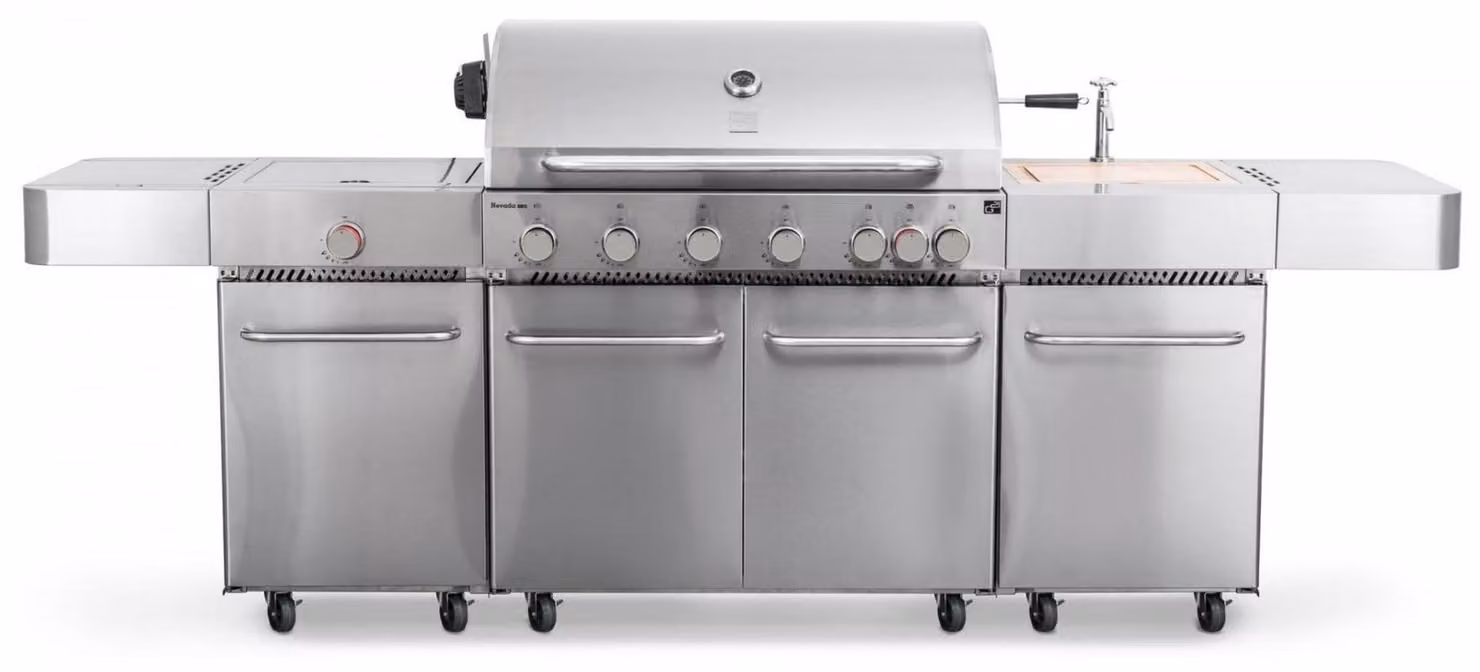 G21 Nevada BBQ Kitchen Premium Line grill a gas, 8 bruciatori + riduttore di pressione in omaggio
